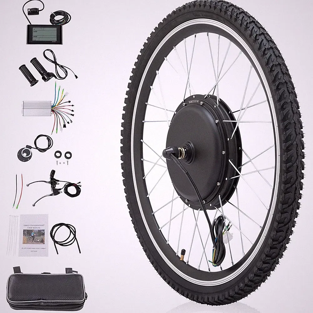 24 inch Front Wheel E-Bike Electric Bicycle Conversion Kit 48V 1000W Hub Motor